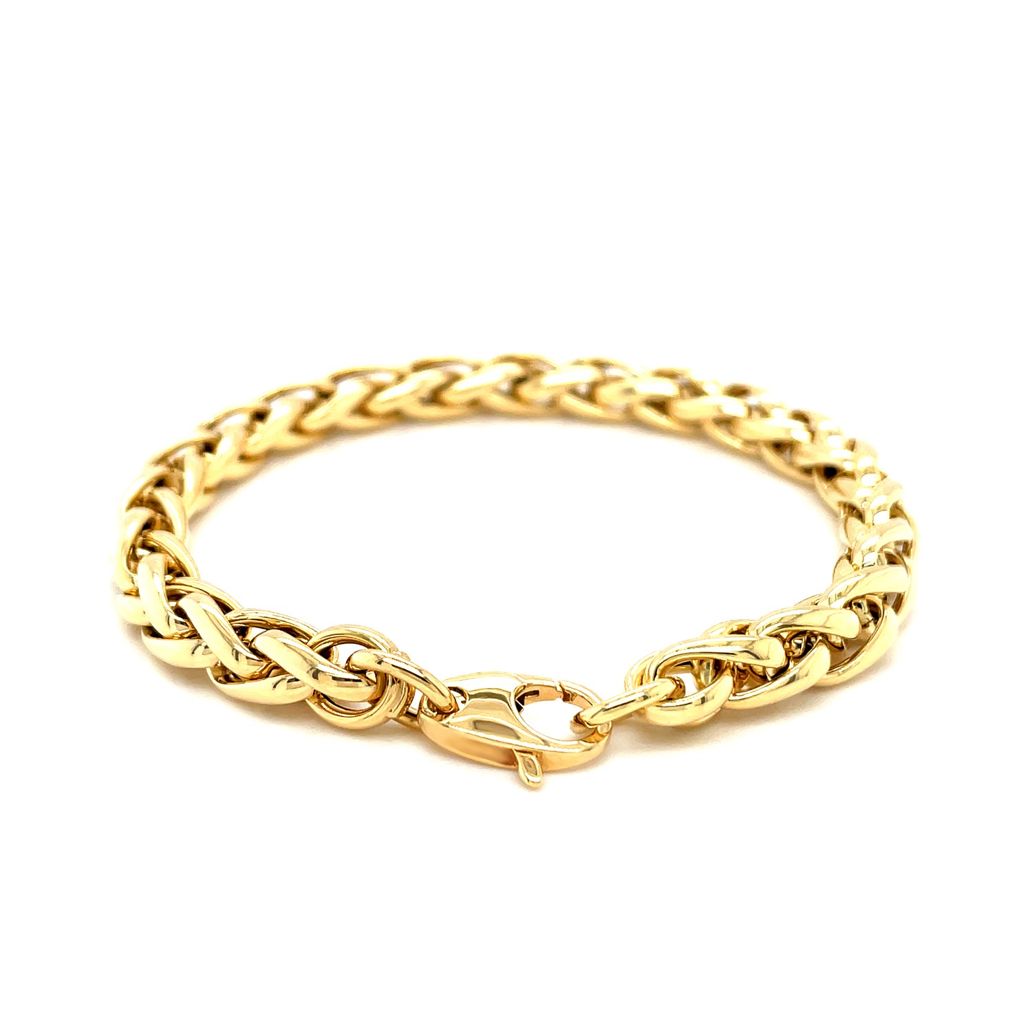 Wheat Link Bracelet in 14k Yellow Gold | Lyla Jewelers