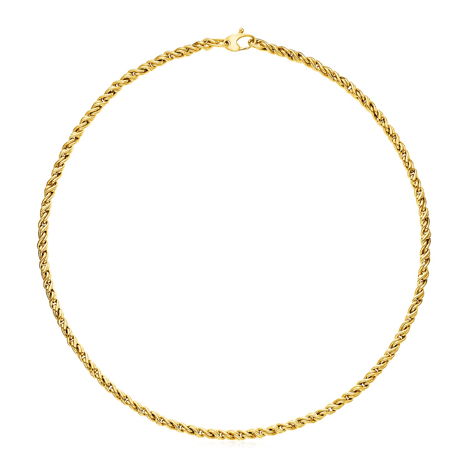 17-Inch 14K Gold 5-Strand Knot Mesh Necklace
