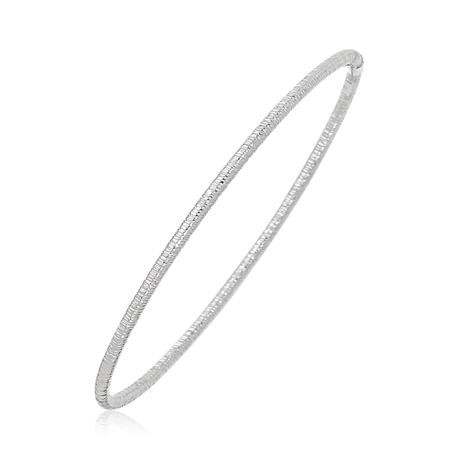 thin white gold bangle