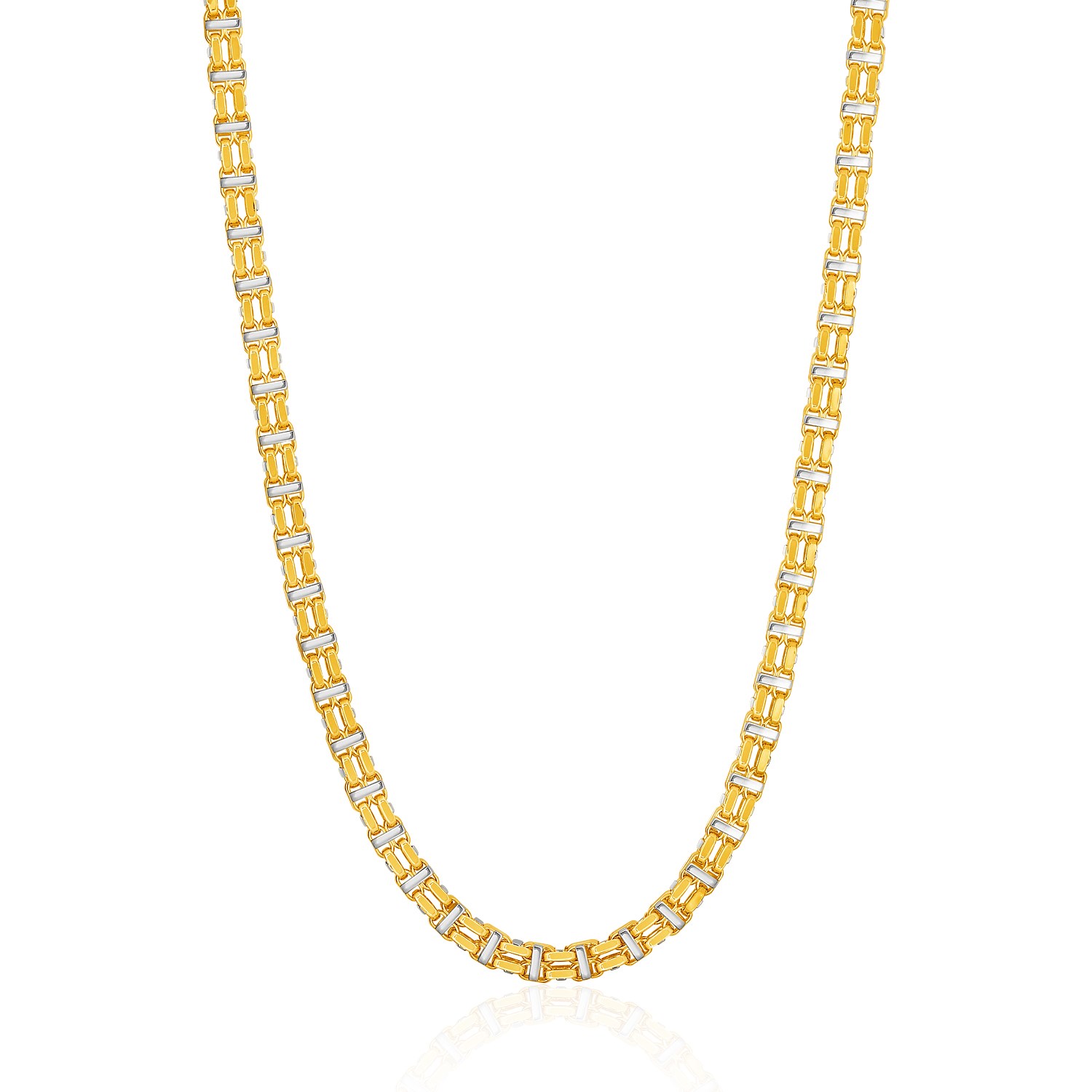 14k Two-Toned Yellow and White Gold 