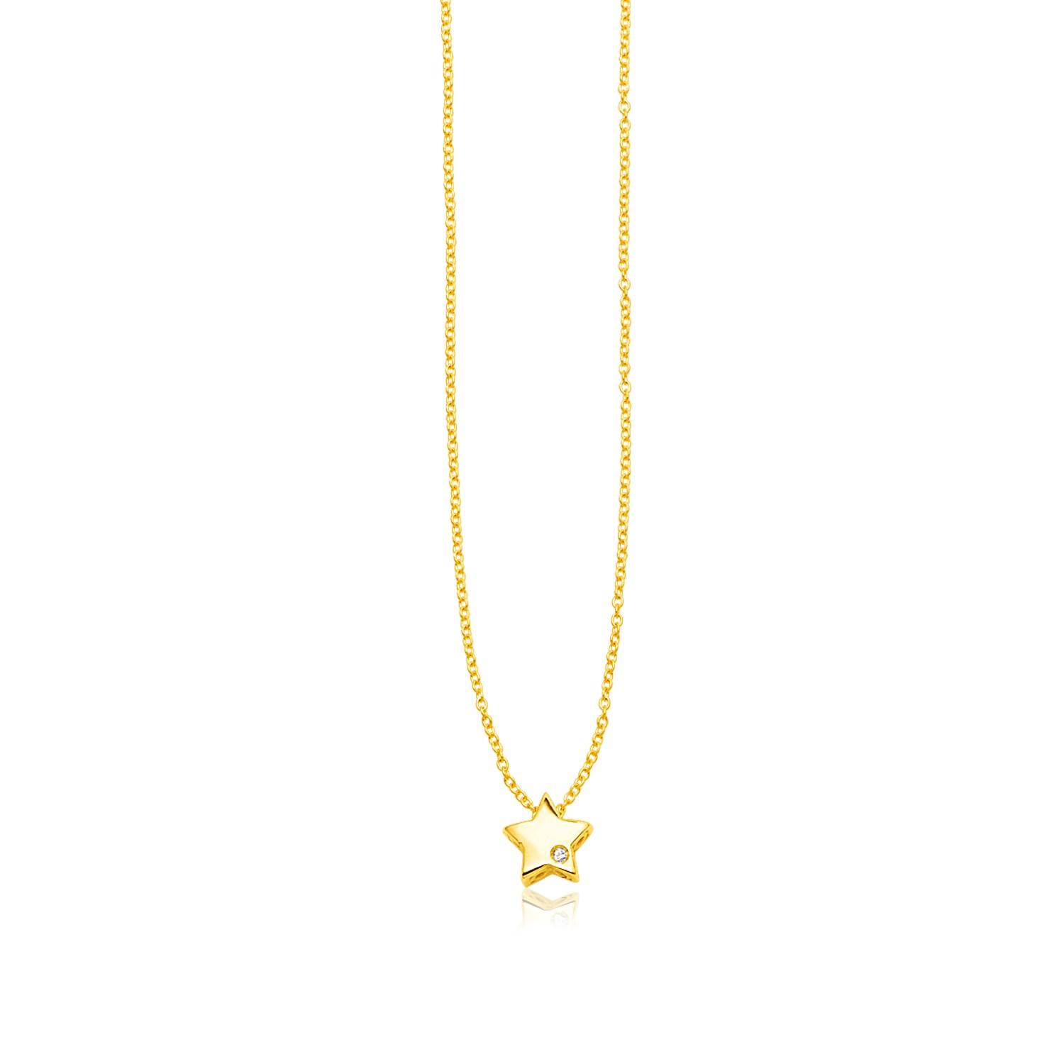 14K Diamond Moon & Star Necklace - Lulu Designs Jewelry