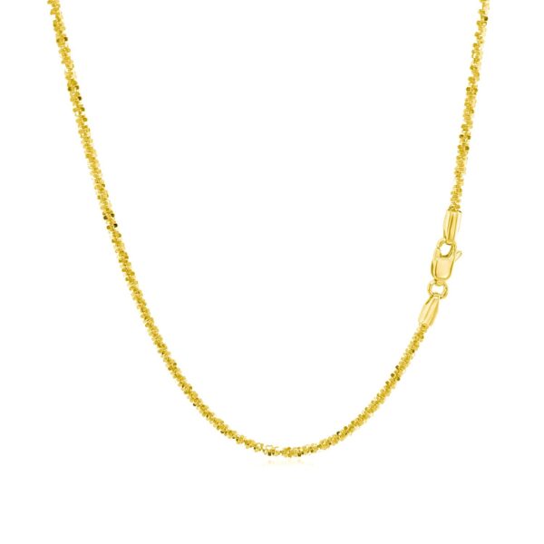 14k Yellow Gold Sparkle Chain 1.5mm - Image 3