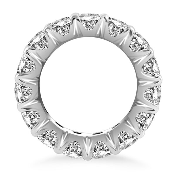 14k White Gold Round Diamond Decorated Eternity Ring - Image 3