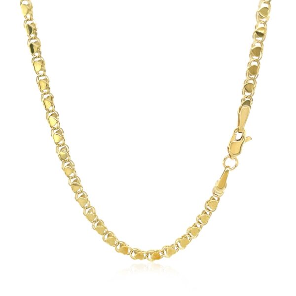 2.9mm 14k Yellow Gold Heart Chain - Image 3