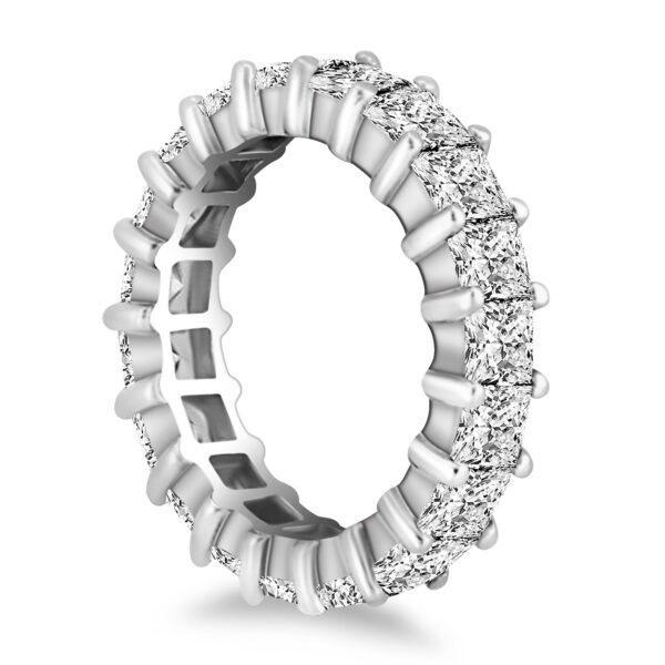 14k White Gold Common Prong Princess Cut Diamond Eternity Ring - Image 2