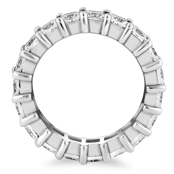 14k White Gold Common Prong Princess Cut Diamond Eternity Ring - Image 3