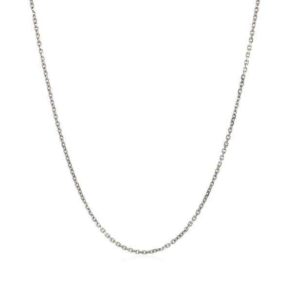 18k White Gold Cable Chain 1.1mm - Image 2