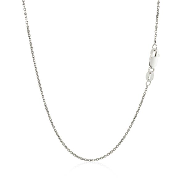 18k White Gold Cable Chain 1.1mm - Image 3