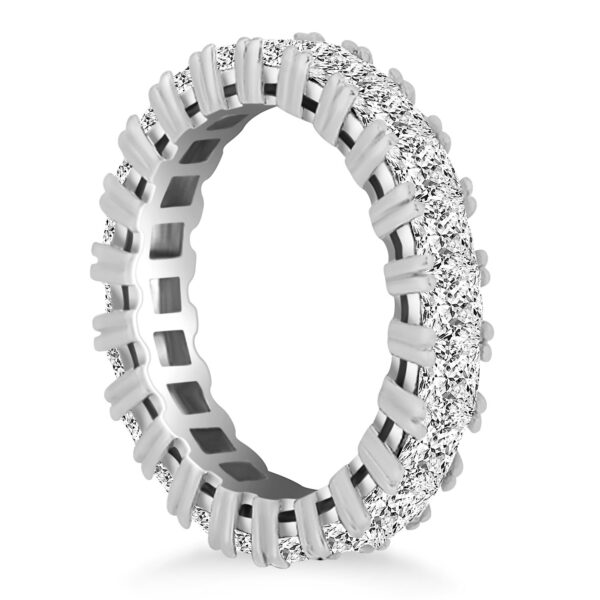 14k White Gold Princess Cut Diamond Eternity Ring - Image 2