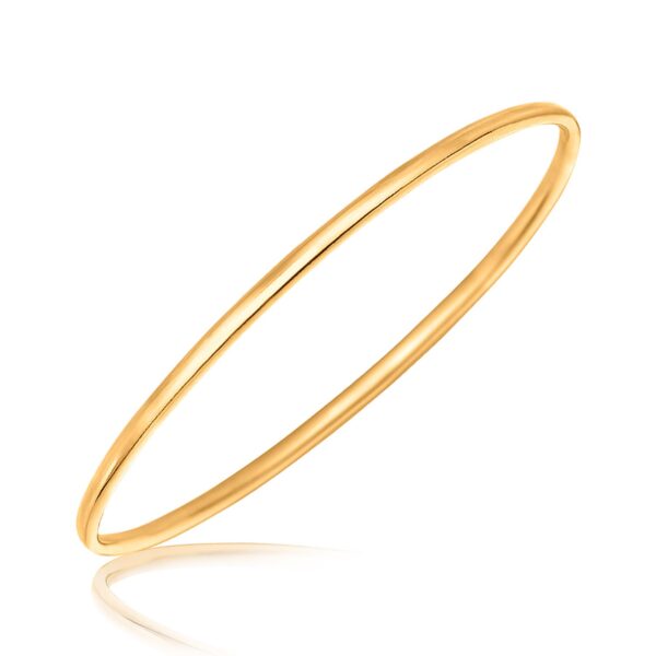 Sterling Silver Yellow Plated Slim Polished Bangle