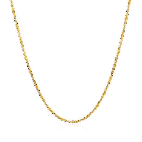 14k White and Yellow Gold Two Tone Sparkle Chain 1.5mm - Image 2