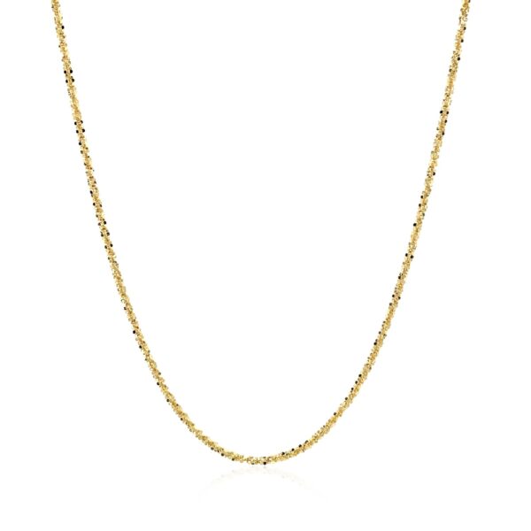 14k Yellow Gold Sparkle Chain 1.1mm - Image 2