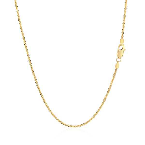 14k Yellow Gold Sparkle Chain 1.1mm - Image 3