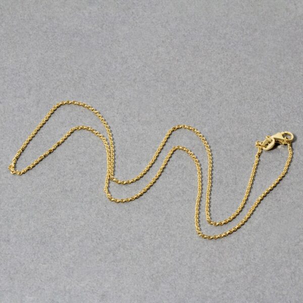 14k Yellow Gold Round Cable Link Chain 1.2mm - Image 5