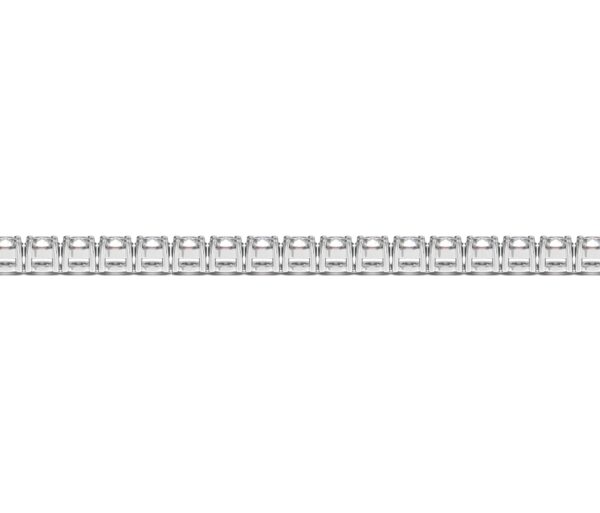 14k White Gold Round Diamond Tennis Bracelet (6 cttw) - Image 3