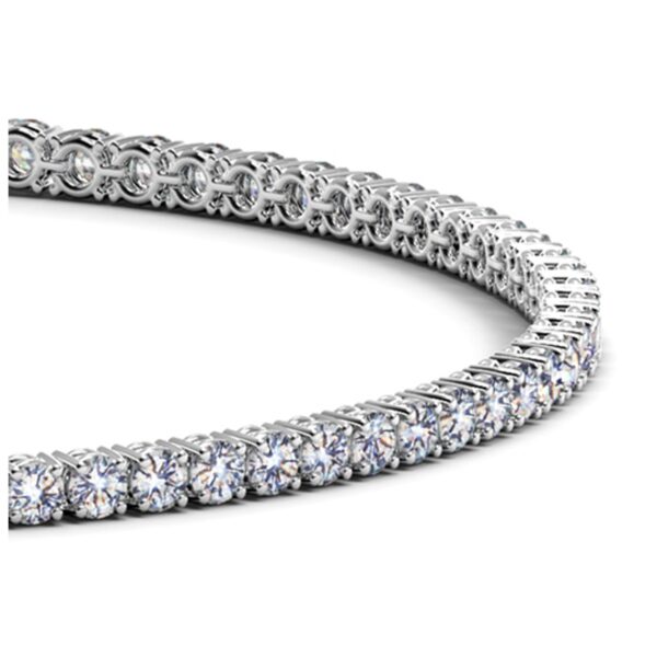 14k White Gold Round Diamond Tennis Bracelet (2 cttw) - Image 2