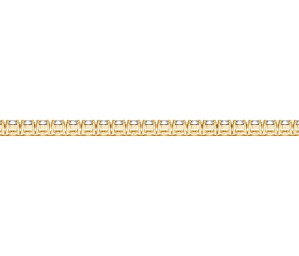 14k Yellow Gold Round Diamond Tennis Bracelet (4 cttw) - Image 3