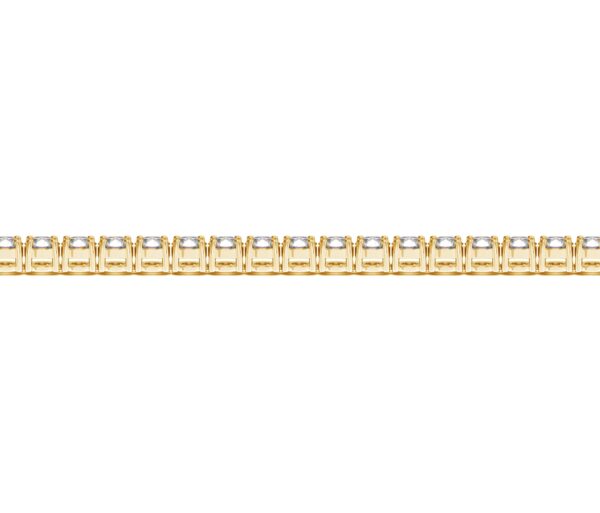 14k Yellow Gold Round Diamond Tennis Bracelet (6 cttw) - Image 3