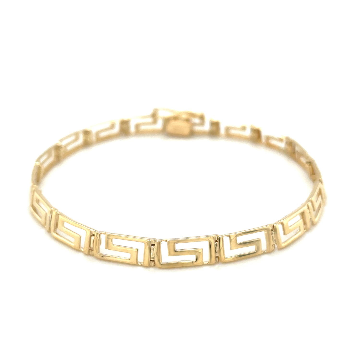 14k greek deals key bracelet