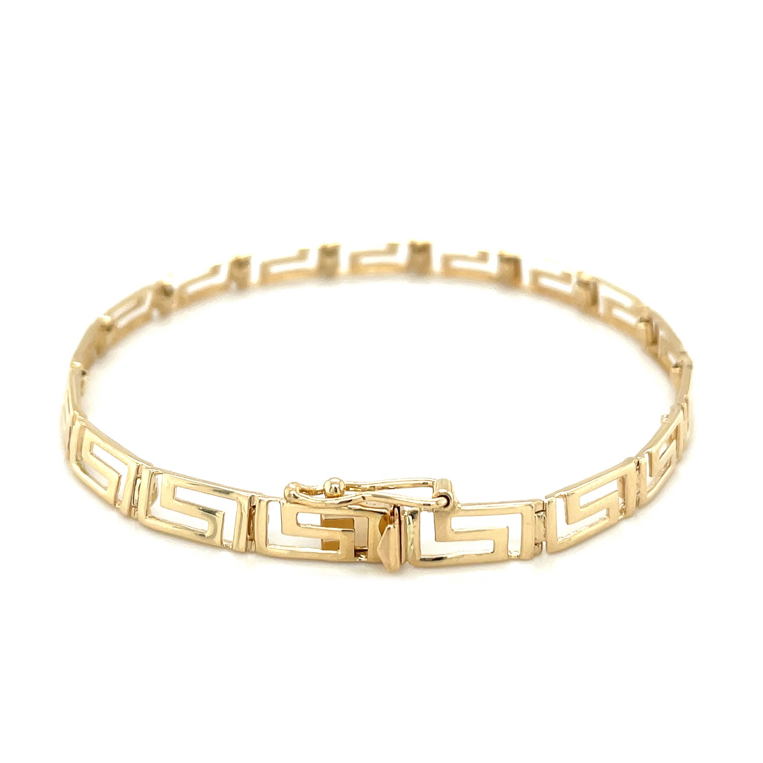 Yellow gold greek hot sale key bracelet