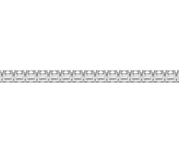 14k White Gold Round Diamond Tennis Bracelet (10 cttw) - Image 3