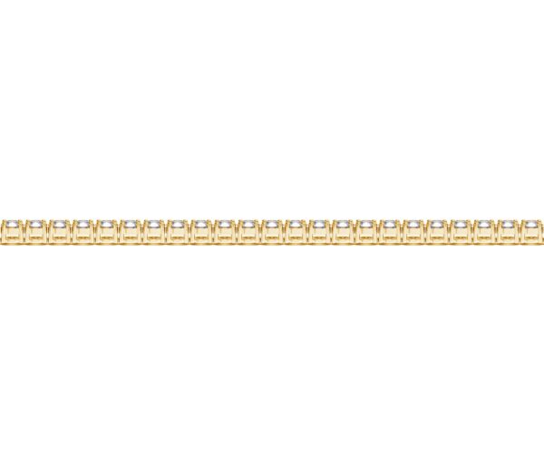 14k Yellow Gold Round Diamond Tennis Bracelet (2 cttw) - Image 3