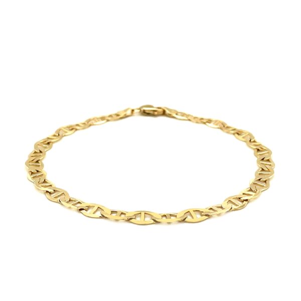 5.5mm 10k Yellow Gold Mariner Link Bracelet - Image 2