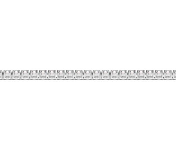 14k White Gold Round Diamond Tennis Bracelet (4 cttw) - Image 3