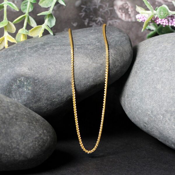 14k Yellow Gold Round Chain 1.2mm - Image 4