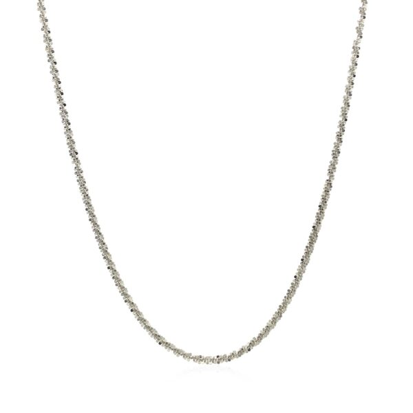 14k White Gold Sparkle Chain 1.5mm - Image 2