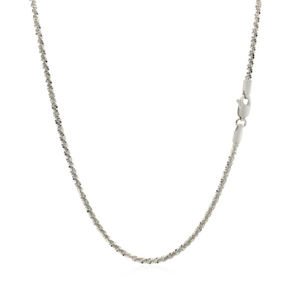 14k White Gold Sparkle Chain 1.5mm - Image 3