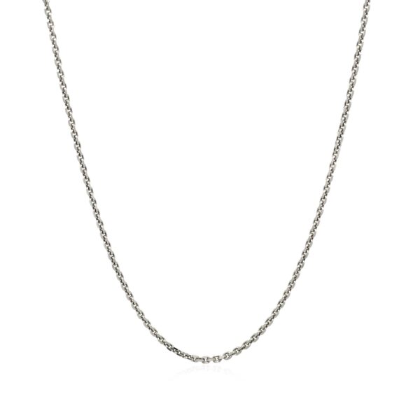 Sterling Silver Rhodium Plated Cable Chain 1.4mm - Image 2