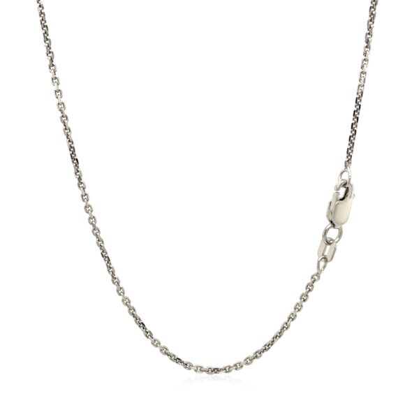 Sterling Silver Rhodium Plated Cable Chain 1.4mm - Image 3