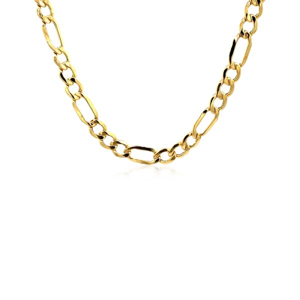 5.4mm 10k Yellow Gold Lite Figaro Chain - Image 2