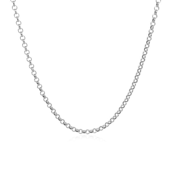 14k White Gold Rolo Chain 1.9mm - Image 2