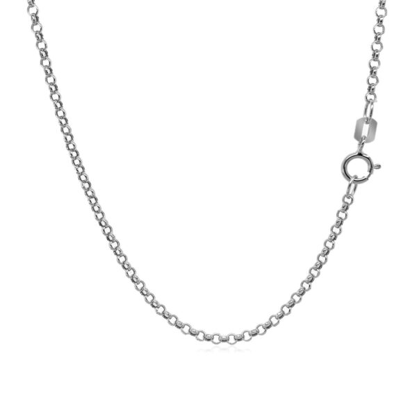 14k White Gold Rolo Chain 1.9mm - Image 3