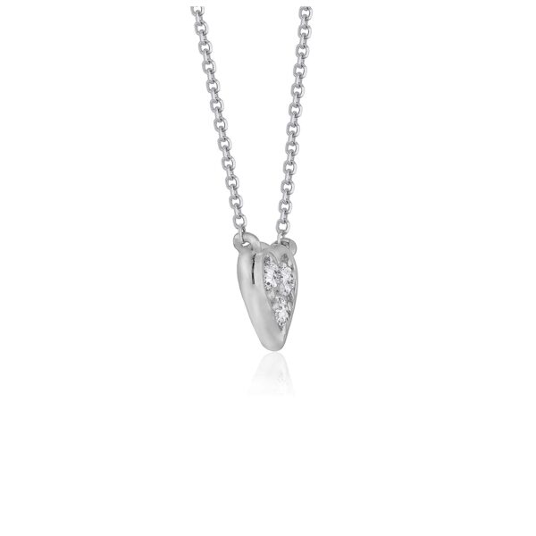 Diamond Heart Design Pendant in 14k White Gold - Image 2