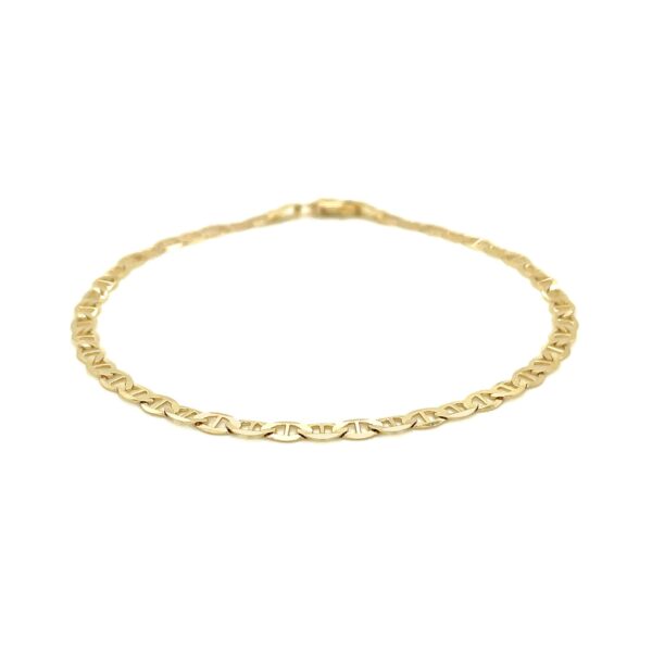 3.2mm 14k Yellow Gold Mariner Link Bracelet - Image 2