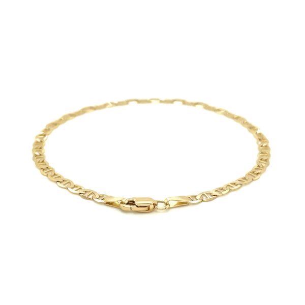 3.2mm 14k Yellow Gold Mariner Link Bracelet - Image 3