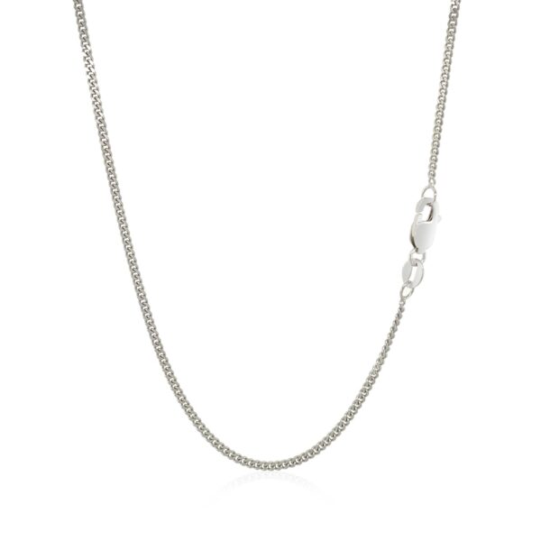 10k White Gold Gourmette Chain 1.5mm - Image 3