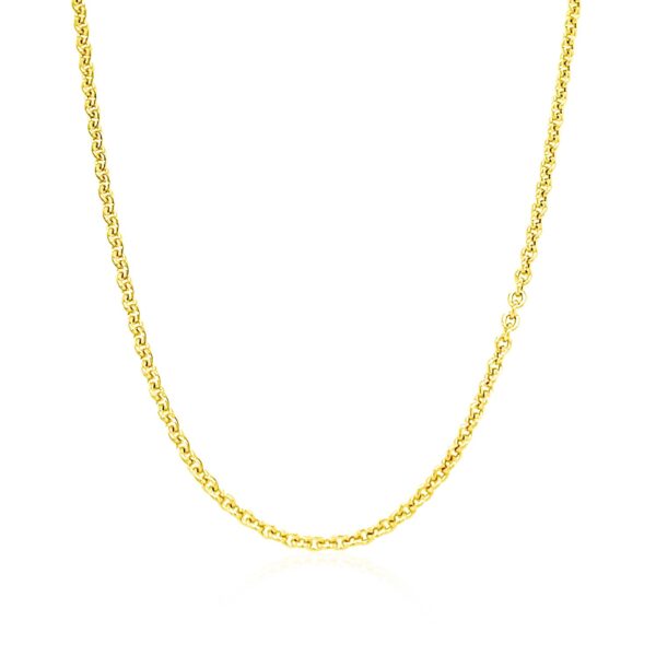 14k Yellow Gold Forsantina Lite Cable Link Chain 1.9mm - Image 2