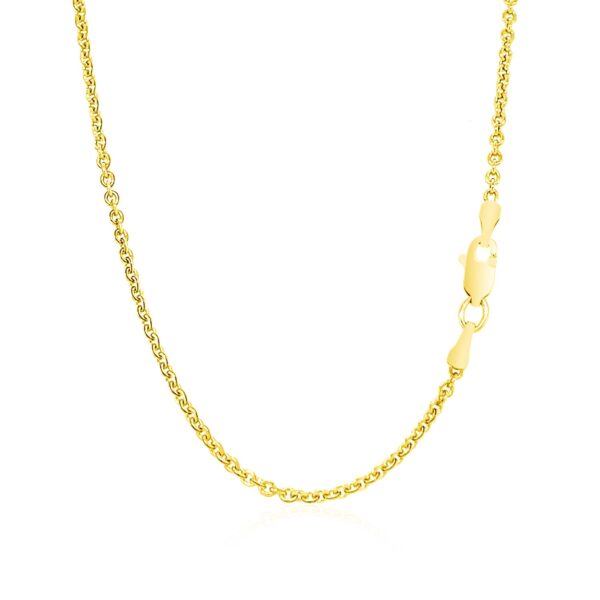 14k Yellow Gold Forsantina Lite Cable Link Chain 1.9mm - Image 3