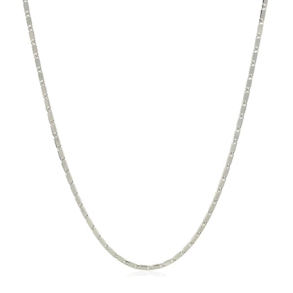 14k White Gold Lumina Pendant Chain 1.0mm - Image 2