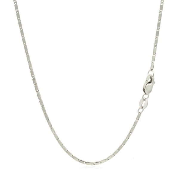 14k White Gold Lumina Pendant Chain 1.0mm - Image 3