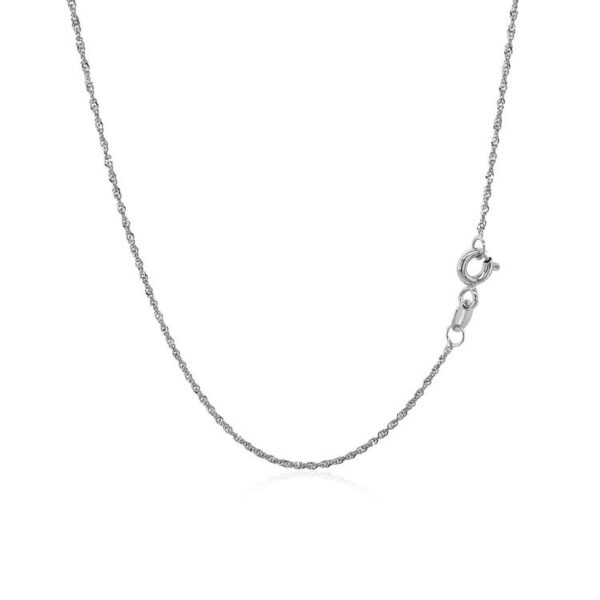 14k White Gold Singapore Chain 1.0mm - Image 3