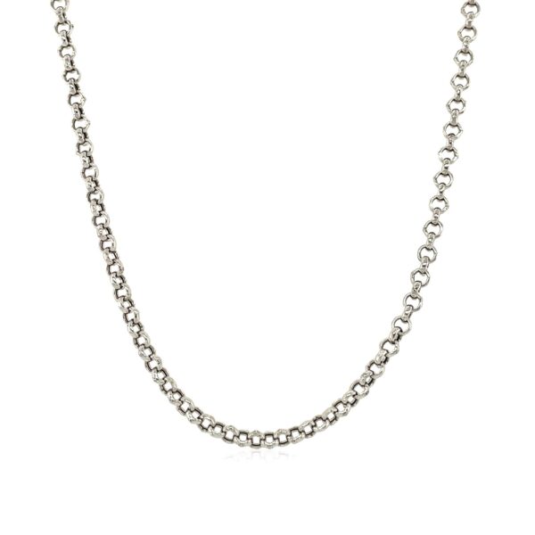 2.3mm 10k White Gold Rolo Chain - Image 2