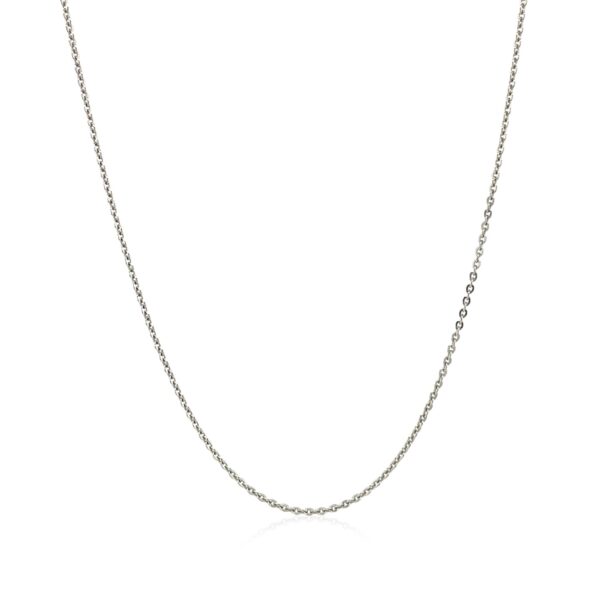 Sterling Silver Rhodium Plated Cable Chain 0.6mm - Image 2