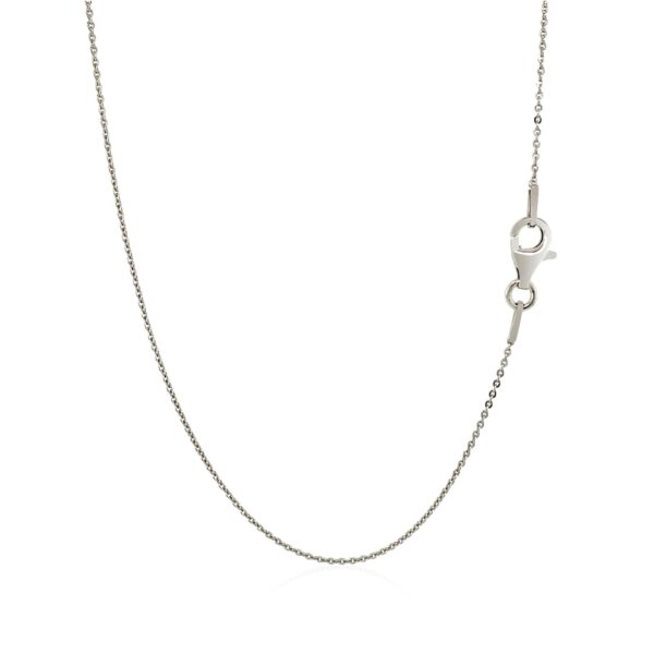 Sterling Silver Rhodium Plated Cable Chain 0.6mm - Image 3