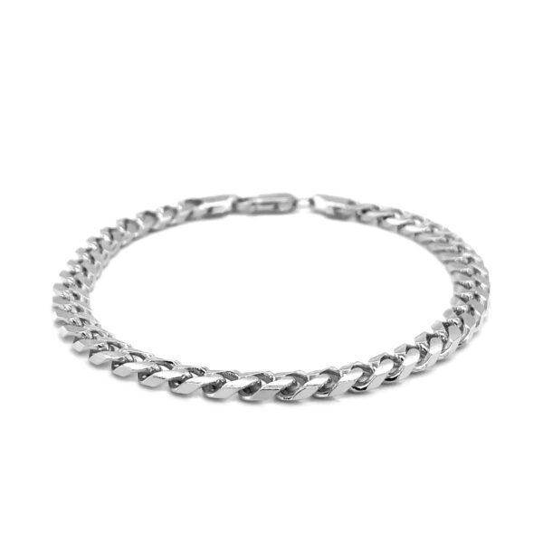 5.8mm 14k White Gold Solid Miami Cuban Bracelet - Image 2