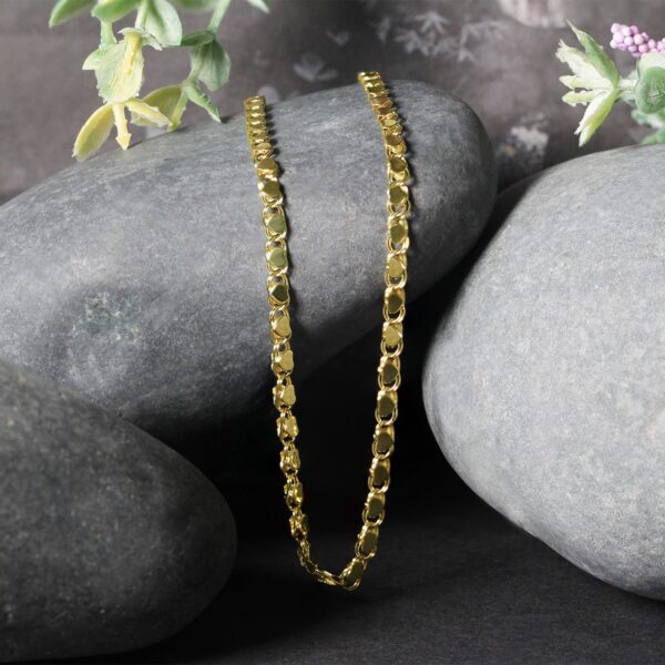 3.3mm 14k Yellow Gold Heart Chain - Image 4